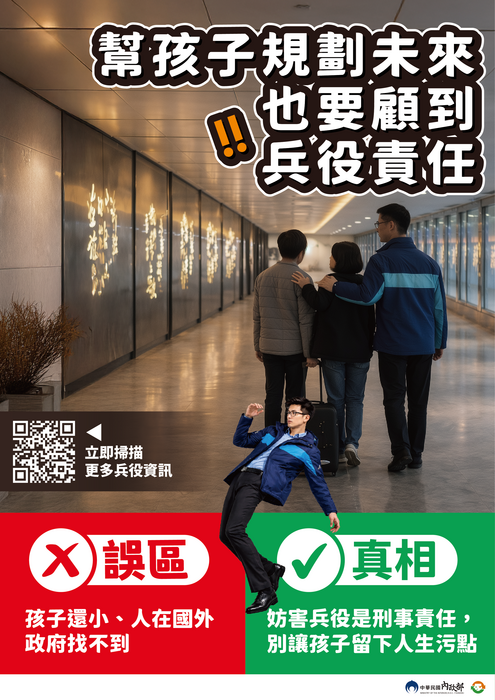 【兵役宣導】內政部防制妨害兵役電子版宣導資料圖片